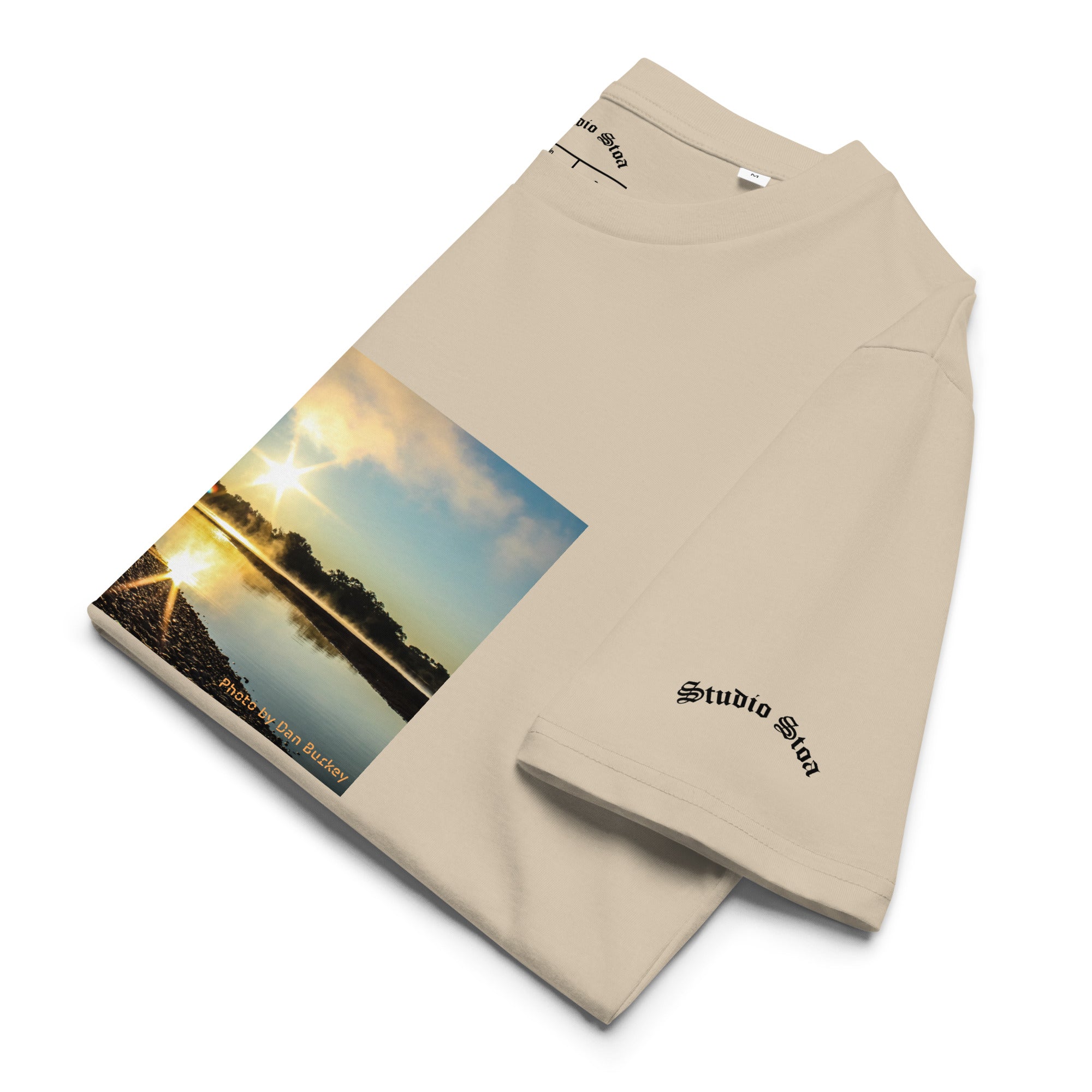 desert dust color folded Studio Stoa theoria collection yellowstone river sunrise photo graphic tee 