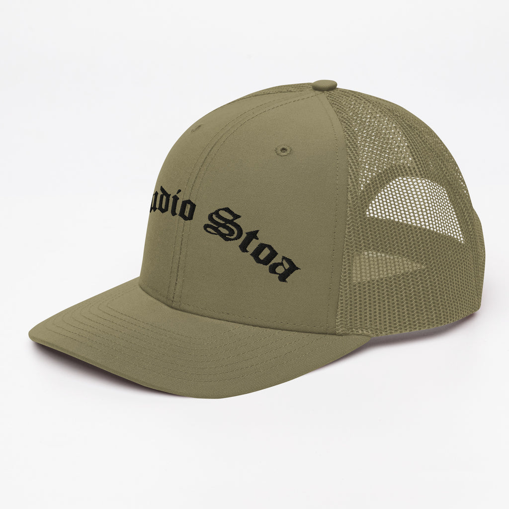 Studio Stoa Trucker Cap loden snapback left front view